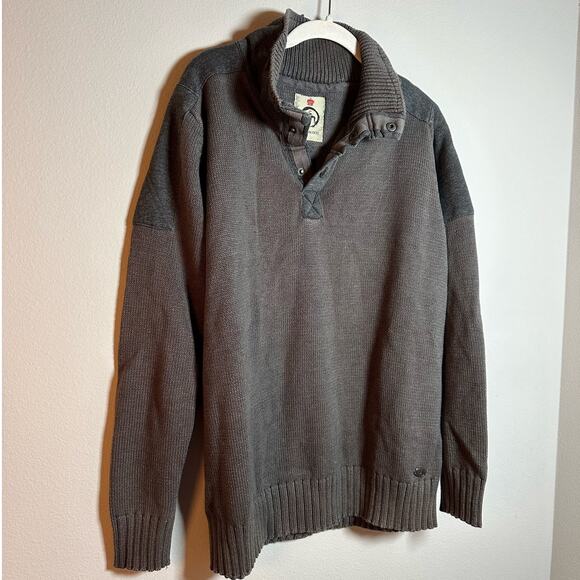 Dosgalgos Gray Knit Long Sleeve Sweater Men's Large - Picture 3 of 6